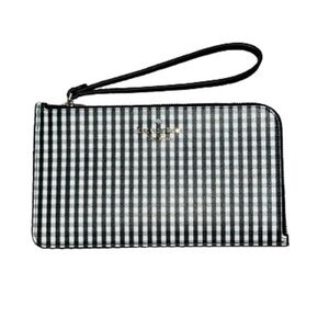 Kate Spade Lucy L-zip Jazzy Gingham medium wristlet NWT